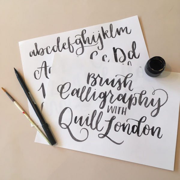Quill Brush Lettering workshop